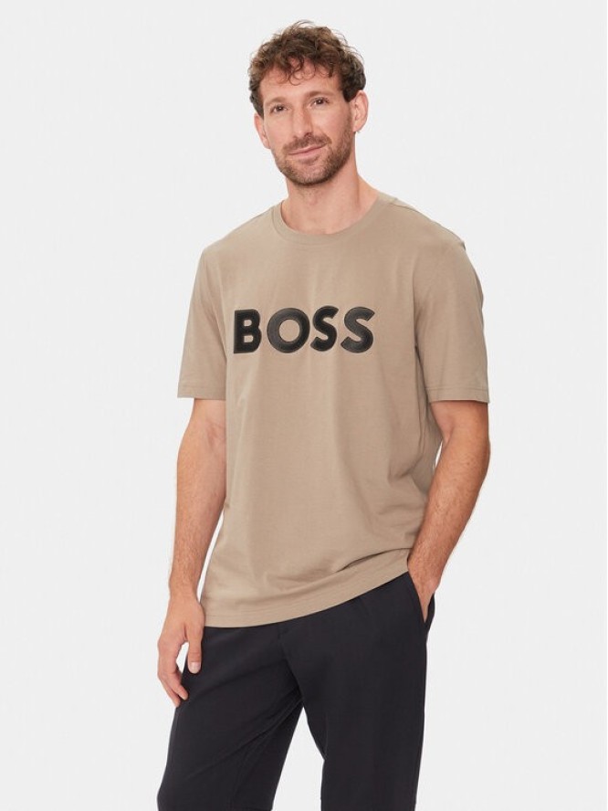Boss T-Shirt Tee 1 50512866 Beżowy Regular Fit