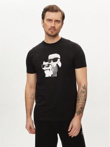 KARL LAGERFELD T-Shirt 755061 542241 Czarny Regular Fit