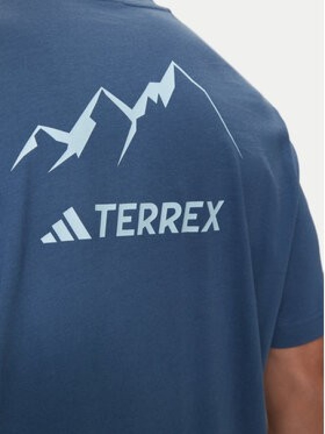 adidas T-Shirt Terrex Graphic MTN 2.0 IM8354 Niebieski Regular Fit