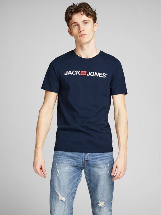 Jack&Jones T-Shirt Corp Logo 12137126 Granatowy Slim Fit