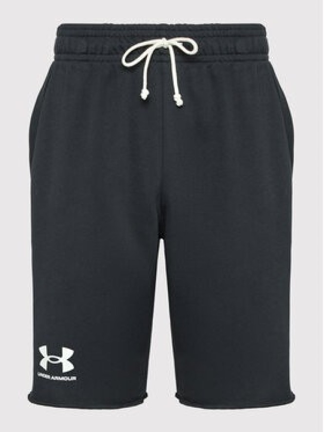 Under Armour Szorty sportowe Ua Rival Terry 1361631 Czarny Regular Fit