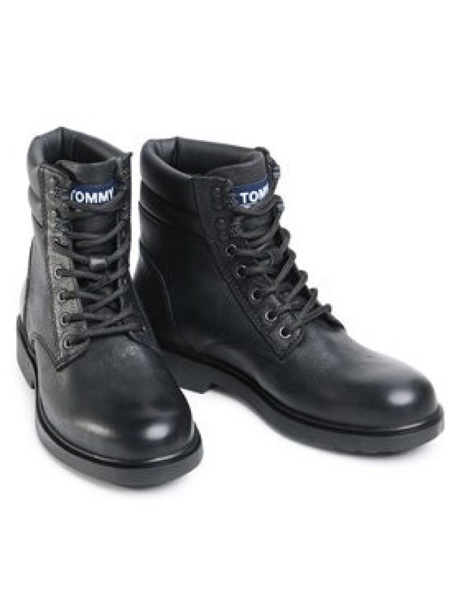 Tommy Jeans Kozaki Classic Tommy Jeans Lace Up Boot EM0EM00540 Czarny