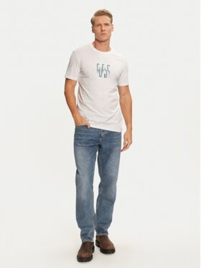 Guess T-Shirt M4BI33 J1314 Biały Slim Fit