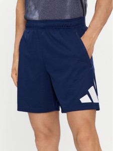 adidas Szorty sportowe Train Essentials Logo Training Shorts IB8124 Niebieski Regular Fit