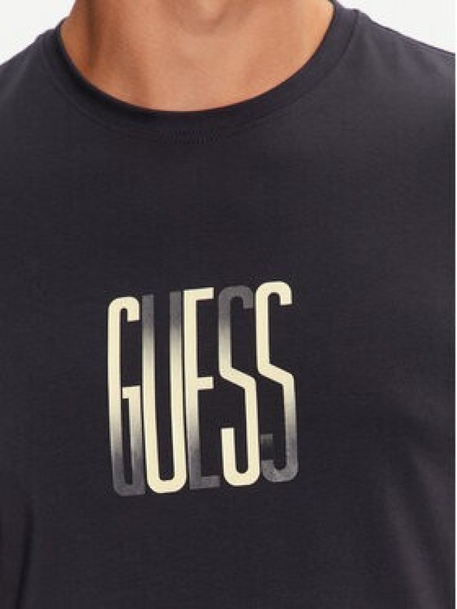 Guess T-Shirt M4BI33 J1314 Granatowy Slim Fit