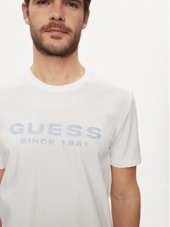 Guess T-Shirt M4GI61 J1314 Biały Slim Fit