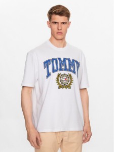 Tommy Jeans T-Shirt DM0DM16832 Biały Relaxed Fit