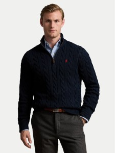 Polo Ralph Lauren Sweter 710810841001 Granatowy Regular Fit