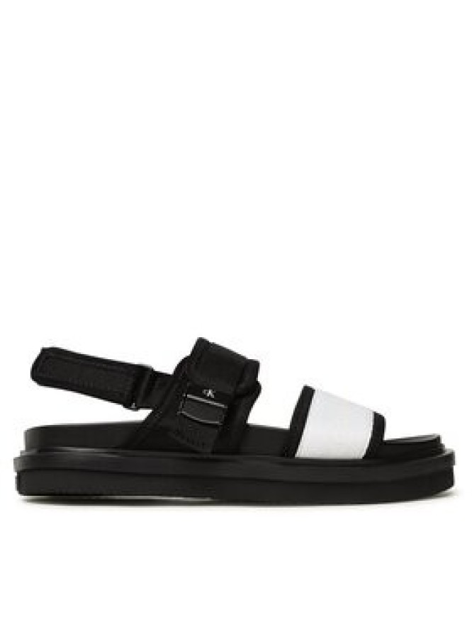 Calvin Klein Jeans Sandały Sandal Doublebar Hardware YM0YM00643 Czarny