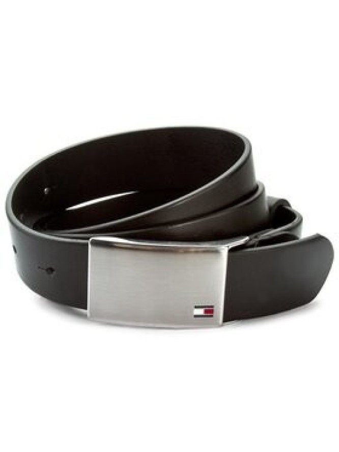 Tommy Hilfiger Pasek Męski Th Plaque Belt 3.5 Adj AM0AM01995 Czarny