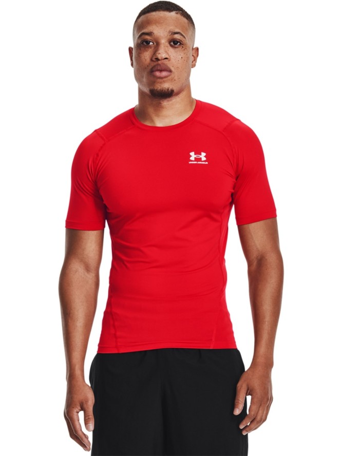 Koszulka treningowa męska Under Armour UA Hg Armour Comp Ss - czerwona