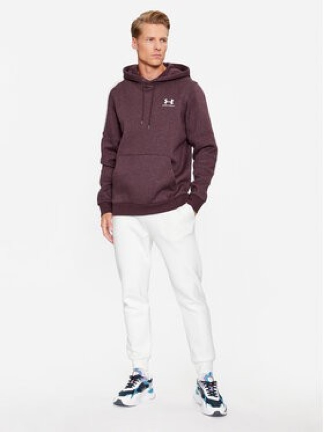 Under Armour Bluza Ua Essential Fleece Hoodie 1373880 Bordowy Loose Fit