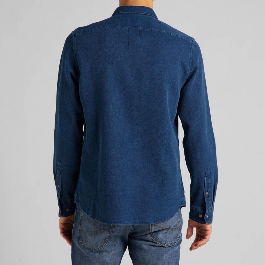 LEE REFINED BUTTON DOWN MĘSKA KOSZULA RELULAR FIT WASHED BLUE L882ZWLR