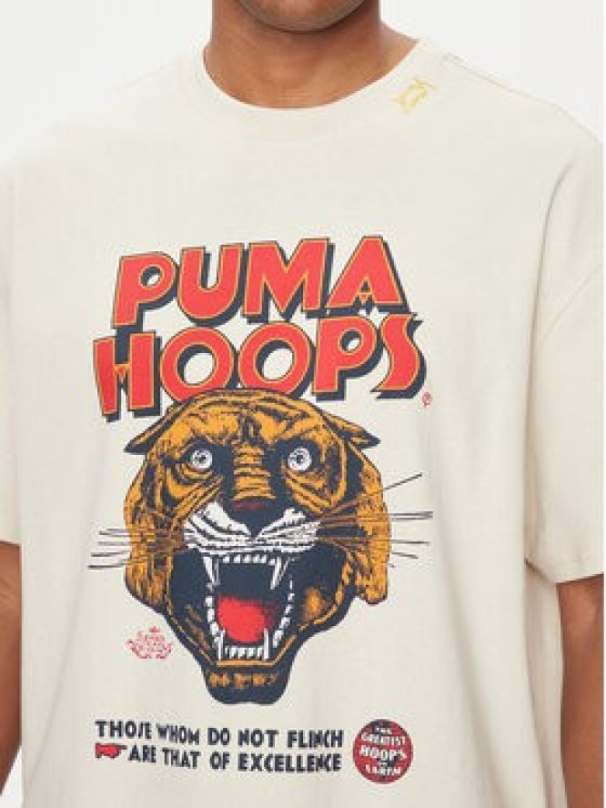 Puma T-Shirt Showtime 624737 Écru Regular Fit