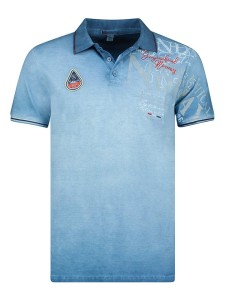 Geographical Norway Koszulka polo w kolorze niebieskim rozmiar: 3XL