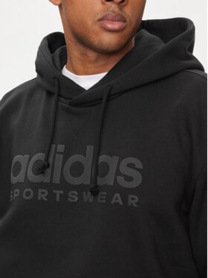 adidas Bluza All Szn Fleece Graphic IW1202 Czarny Loose Fit