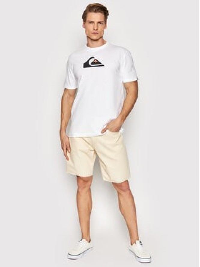 Quiksilver T-Shirt Comp EQYZT06534 Biały Regular Fit