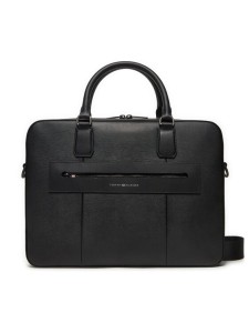 Tommy Hilfiger Torba na laptopa Business Leather Computer Bag AM0AM12489 Czarny