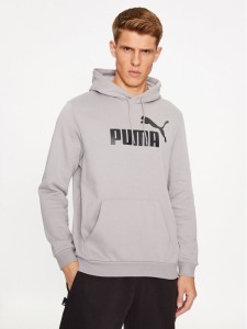 Puma Bluza Ess Big Logo 586687 Szary Regular Fit