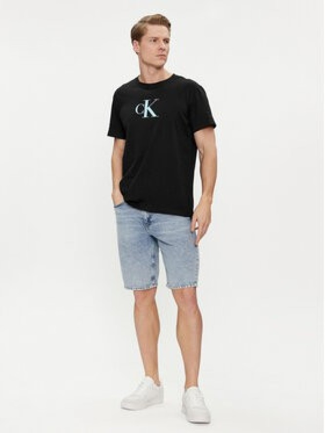 Calvin Klein Swimwear T-Shirt KM0KM00971 Czarny Regular Fit