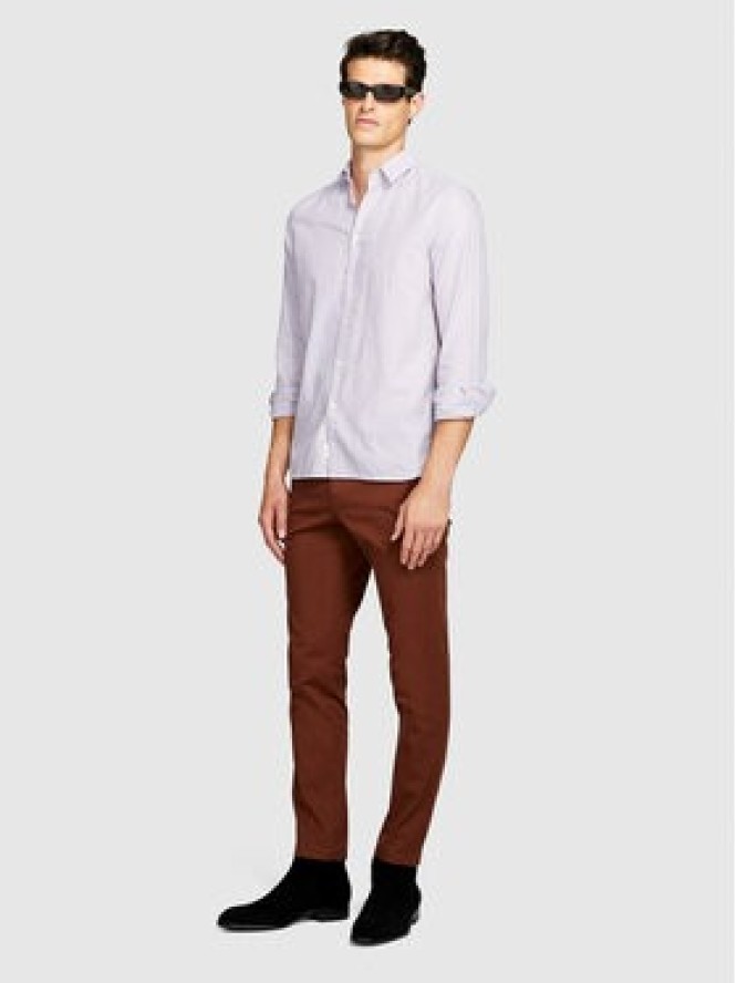 Sisley Chinosy 4AIHSF021 Brązowy Slim Fit