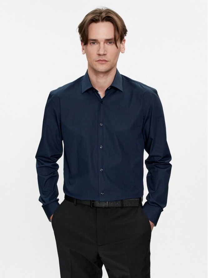 Hugo Koszula Koey 50513889 Granatowy Slim Fit