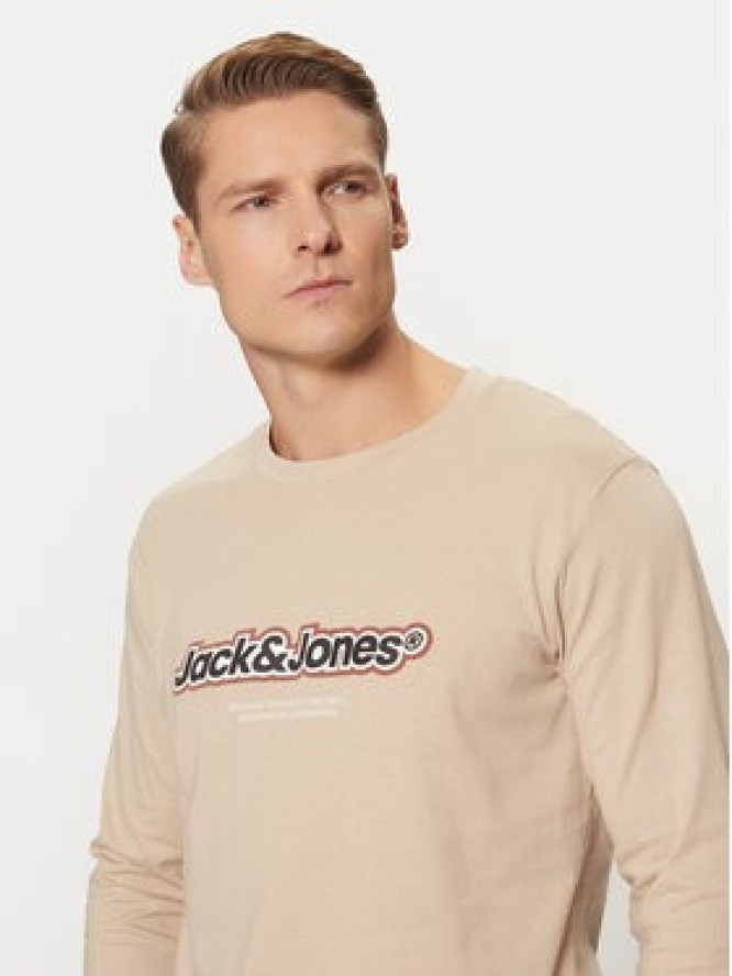 Jack&Jones Longsleeve Vesterbro 12266419 Beżowy Relaxed Fit