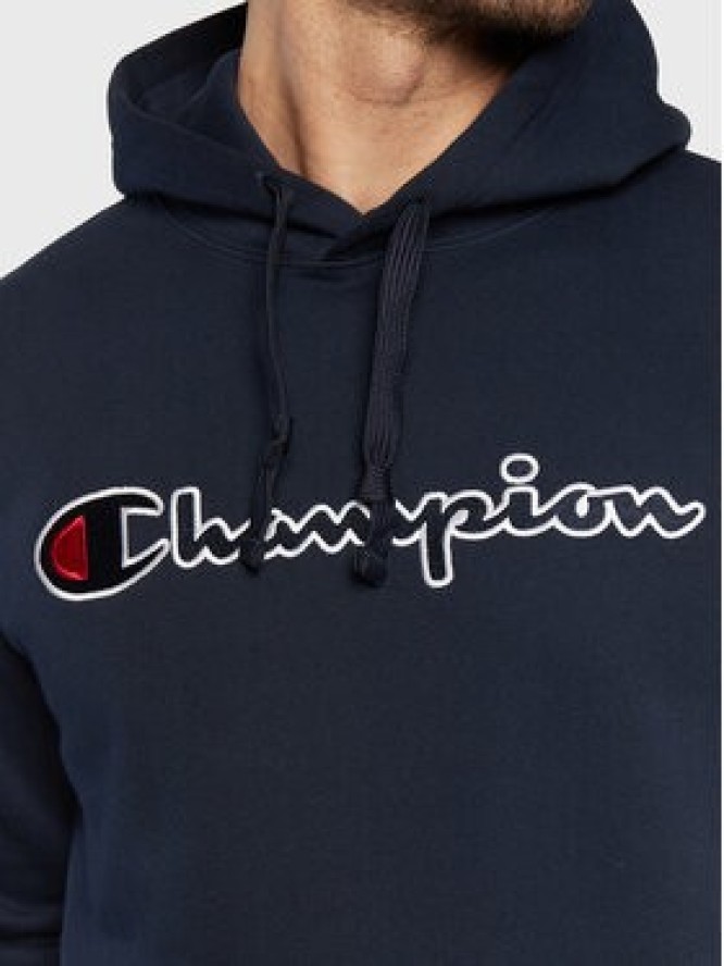 Champion Bluza Script Logo Embroidery 217858 Granatowy Regular Fit