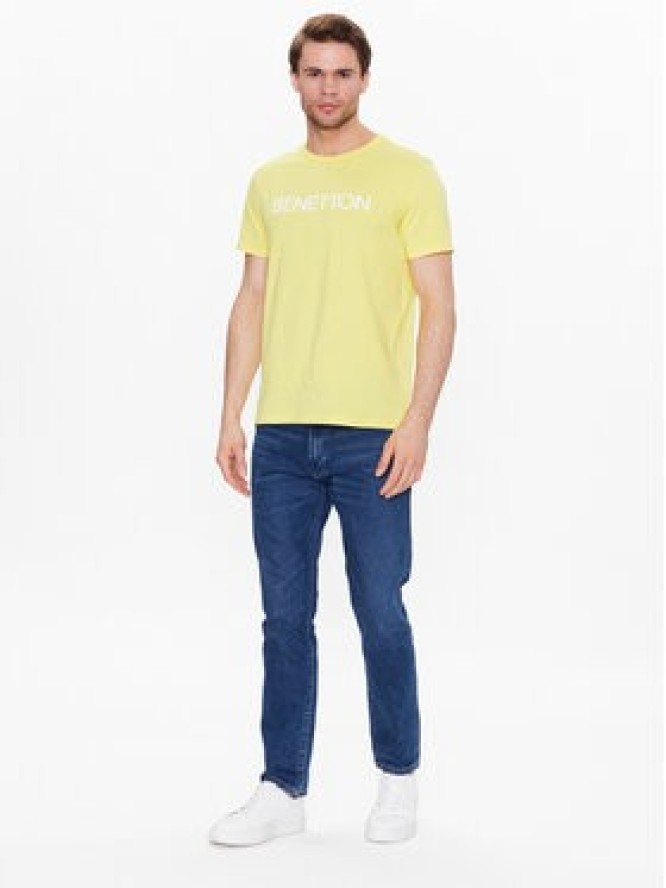 United Colors Of Benetton T-Shirt 3I1XU100A Żółty Regular Fit