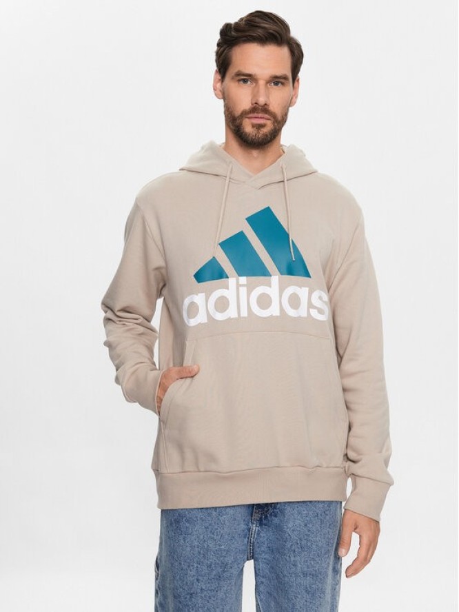 adidas Bluza Essentials French Terry Big Logo Hoodie IJ8584 Beżowy Regular Fit