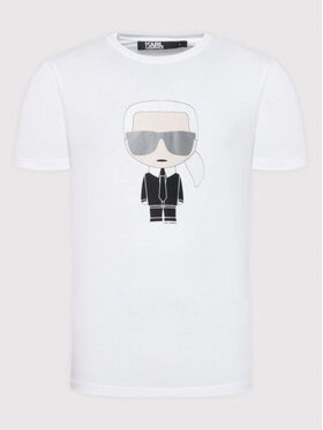 KARL LAGERFELD T-Shirt Crewneck 755071 Biały Regular Fit