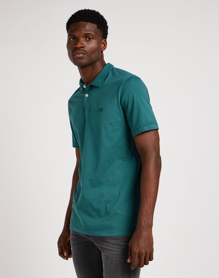 WRANGLER JERSEY POLO MĘSKA KOSZULKA POLO POLÓWKA EVERGREEN 112349966