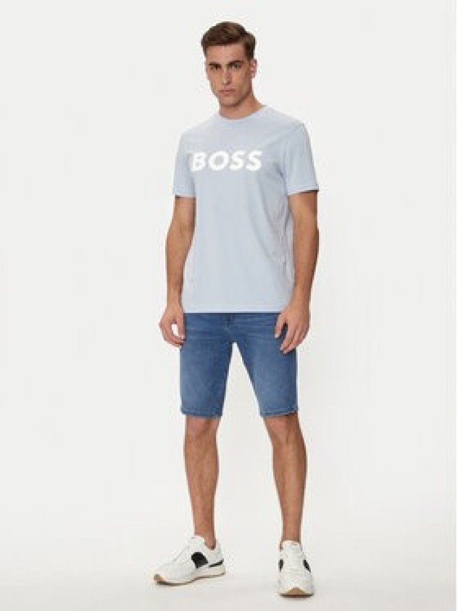 Boss Szorty jeansowe 50513488 Zielony Slim Fit