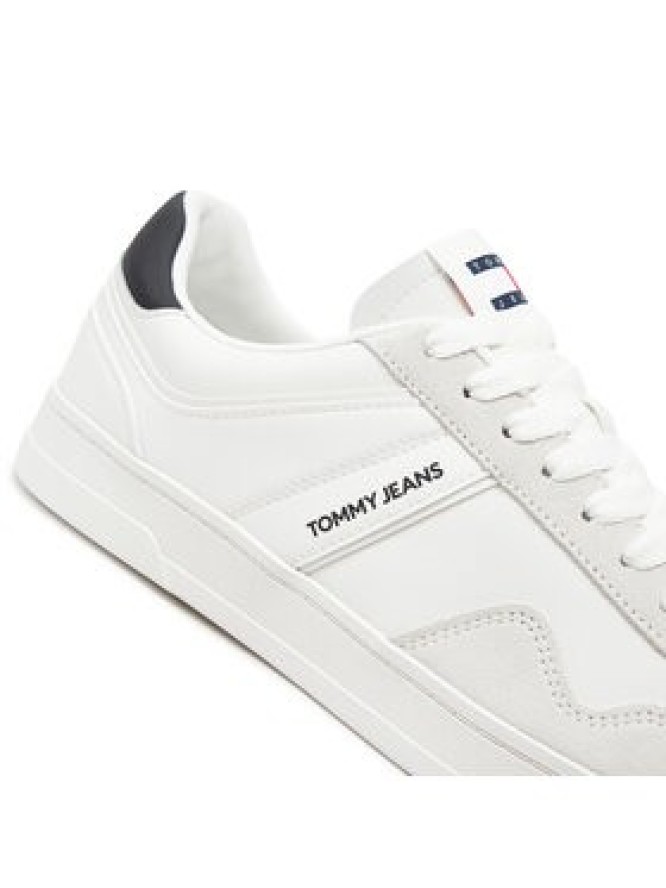 Tommy Jeans Sneakersy Tjm Leather Retro Cupsole EM0EM01414 Écru