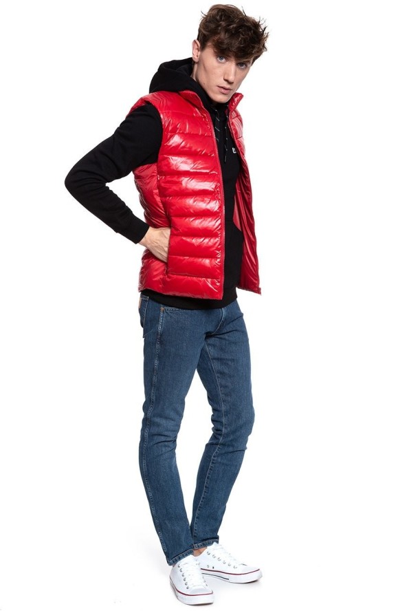 MĘSKI BEZRĘKAWNIK WRANGLER PUFFER VEST RED W4A3XTX47