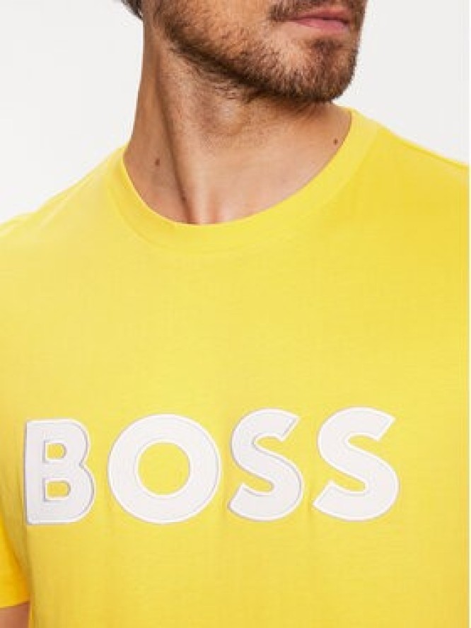 Boss T-Shirt 50486200 Żółty Regular Fit