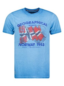 Geographical Norway Koszulka "Japoral" w kolorze błękitnym rozmiar: XXL