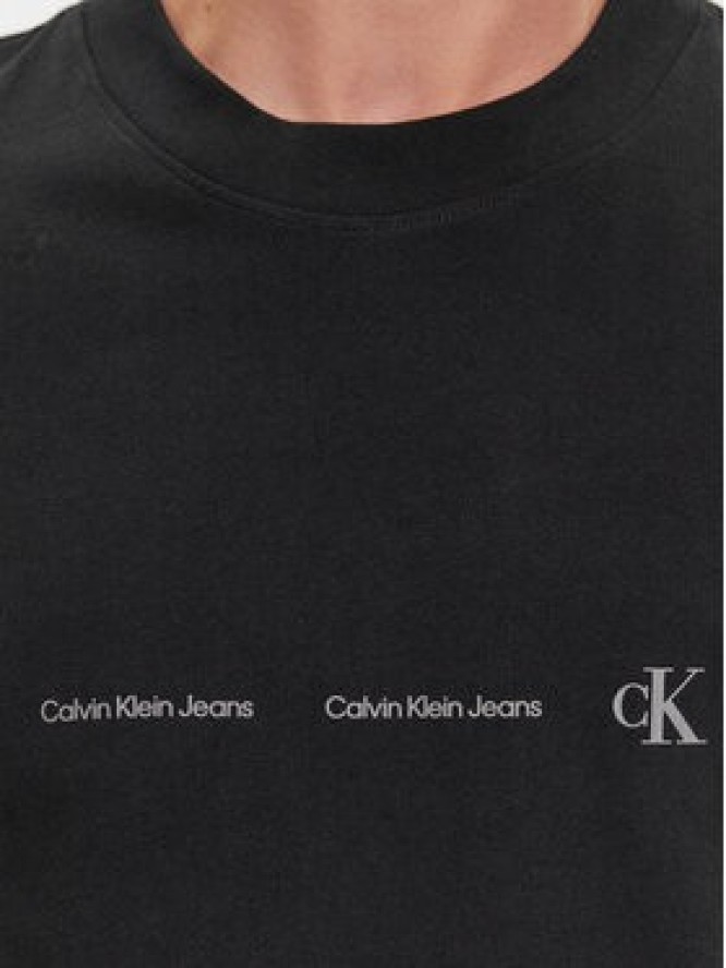 Calvin Klein Jeans T-Shirt Logo Repeat J30J324668 Czarny Regular Fit