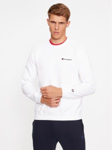 Champion Bluza Crewneck Sweatshirt 219209 Biały Comfort Fit