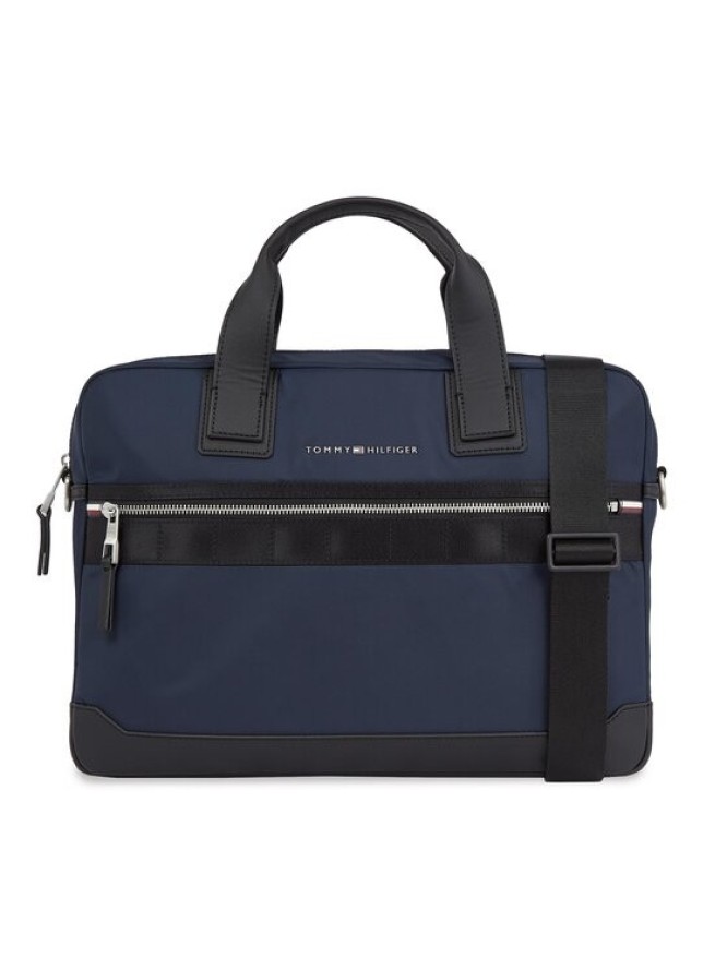 Tommy Hilfiger Torba na laptopa Th Elevated Nylon Computer Bag AM0AM11574 Granatowy