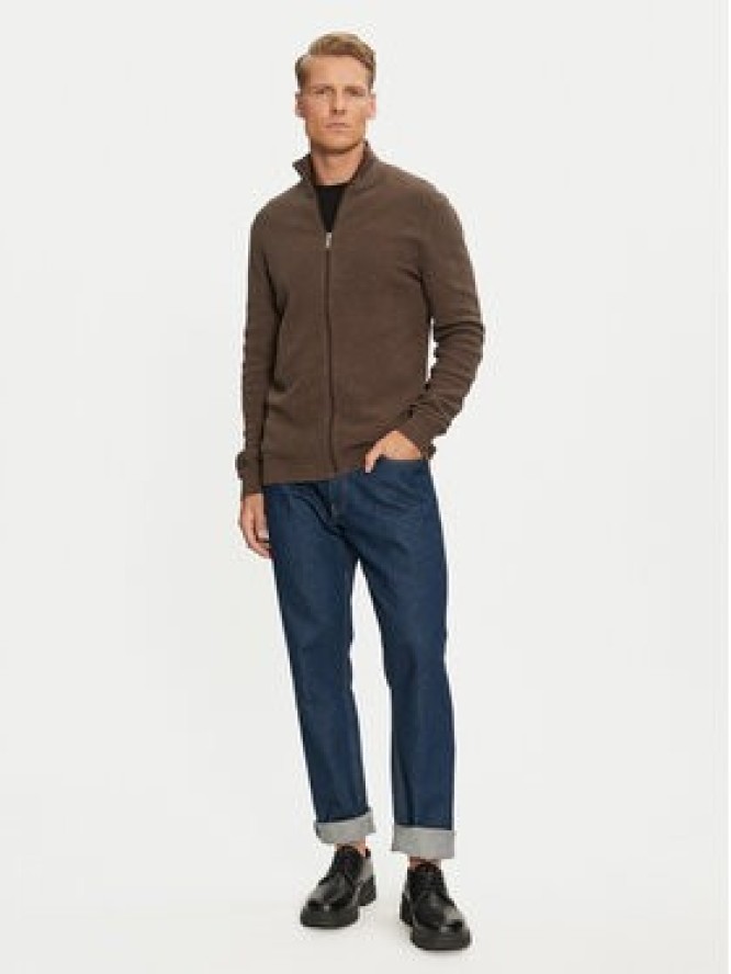 Selected Homme Sweter 16095980 Brązowy Regular Fit