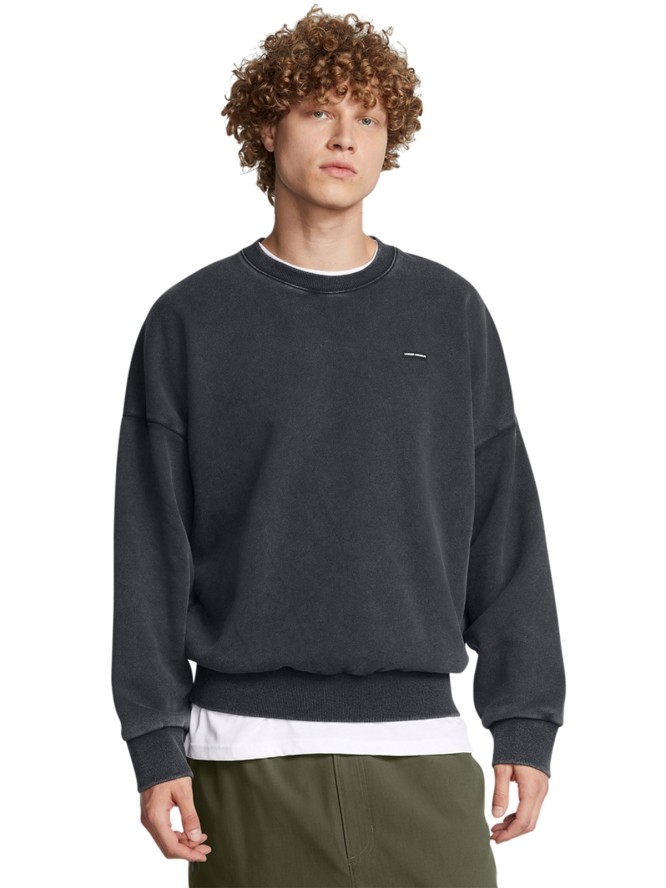 Bluza dresowa męska Under Armour UA Icon Hwt Flc Wash Os Crew - czarna