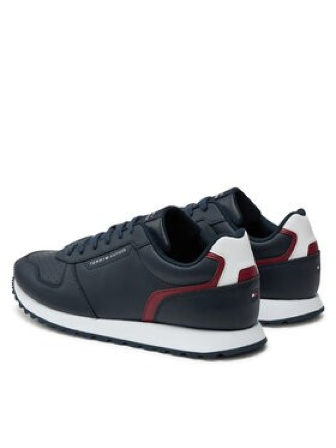 Tommy Hilfiger Sneakersy New Runner Eva Mix Lth Flag FM0FM05453 Granatowy