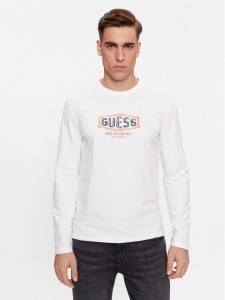 Guess Longsleeve M4RI34 J1314 Biały Slim Fit