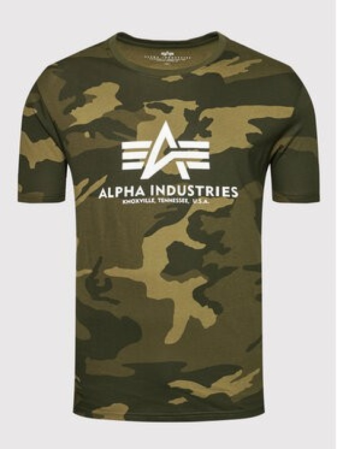 Alpha Industries T-Shirt Basic 100501C Zielony Regular Fit