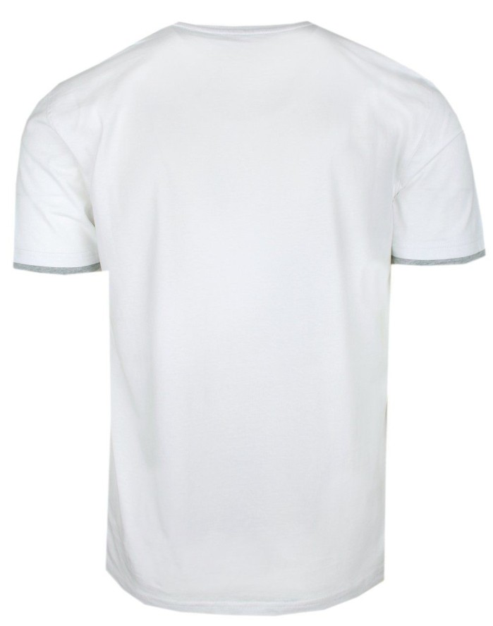 T-Shirt Męski - Biały z Nadrukiem - Pako Jeans