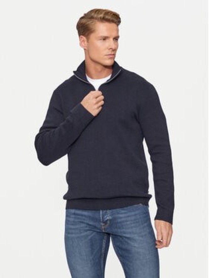 Jack&Jones Sweter Milano 12259664 Granatowy Relaxed Fit