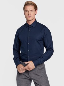 Michael Kors Koszula MD0MD90425 Granatowy Slim Fit