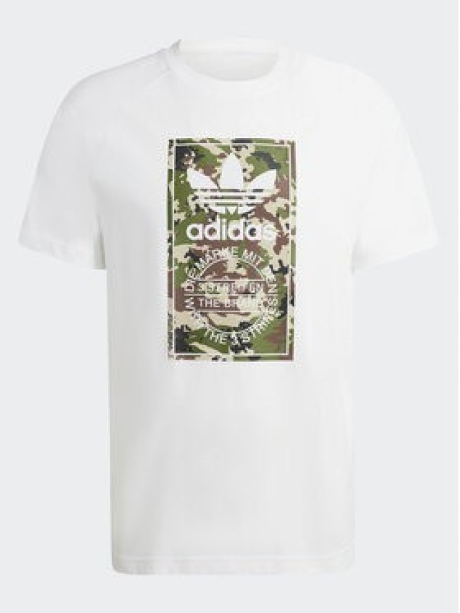 adidas T-Shirt Camo Tongue IS0246 Biały Regular Fit