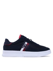 Tommy Hilfiger Sneakersy Supercup Mix FM0FM04585 Granatowy